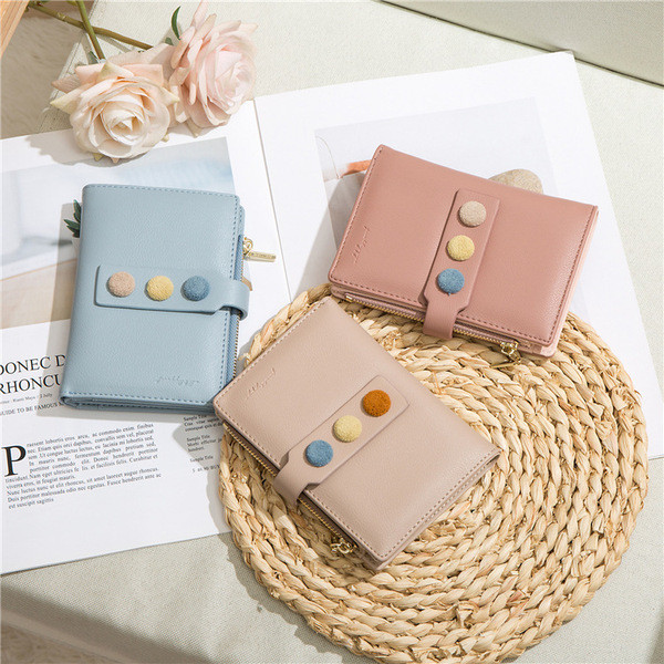 Női bőr pénztárca érme zsebbel - kicsi