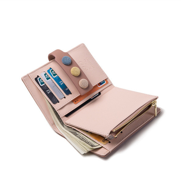 Női bőr pénztárca érme zsebbel - kicsi