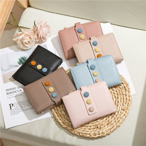 Női bőr pénztárca érme zsebbel - kicsi