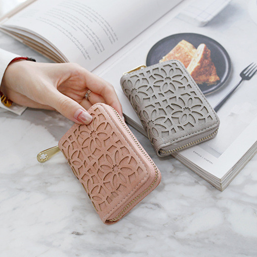 Női pénztárca cipzárral - eco bőr