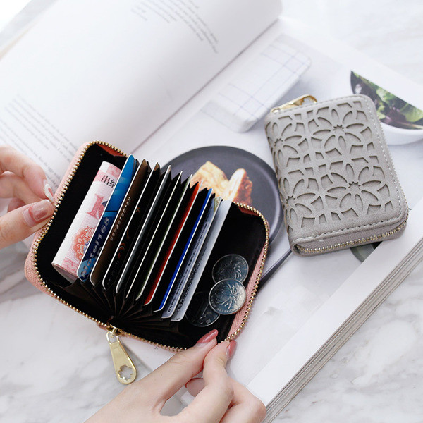 Női pénztárca cipzárral - eco bőr