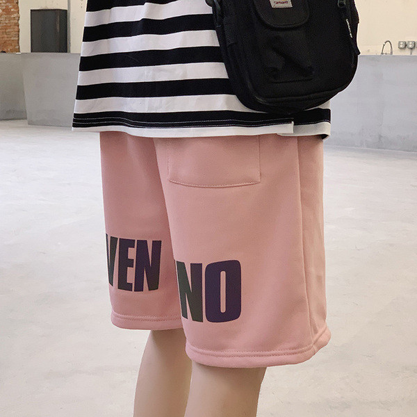 Suvised puuvillased lühikesed püksid kirjaga