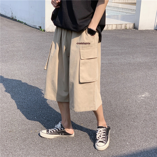 Vasaras platas cargo bikses ar 7/8 garumu