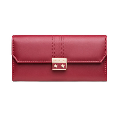 Műbőr pénztárca fém rögzítéssel