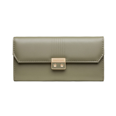 Műbőr pénztárca fém rögzítéssel