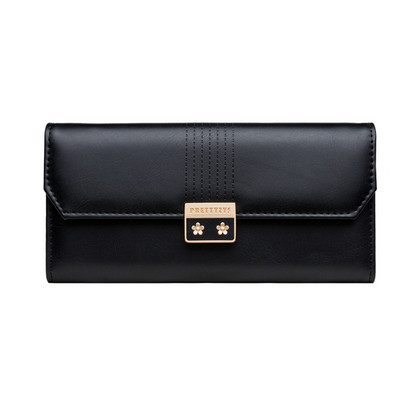 Műbőr pénztárca fém rögzítéssel