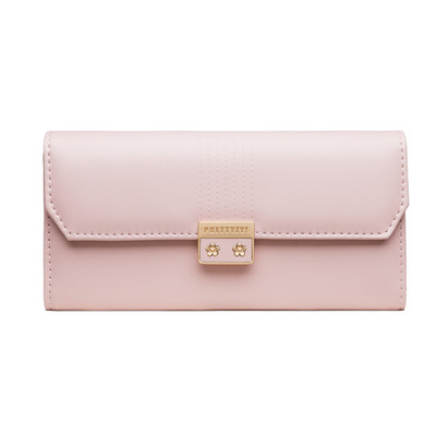 Műbőr pénztárca fém rögzítéssel