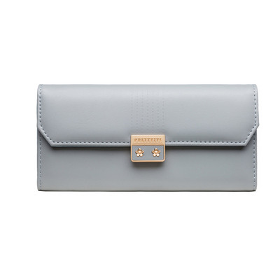 Műbőr pénztárca fém rögzítéssel