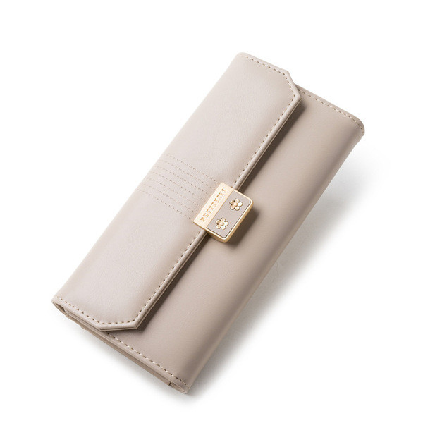 Műbőr pénztárca fém rögzítéssel