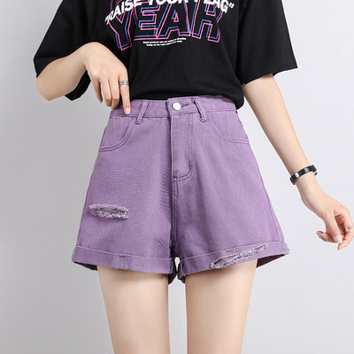 Casual γυναικεία σορτς με ψηλή μέση και τσέπες