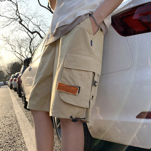 Pantaloni cargo pentru bărbați cu șireturi