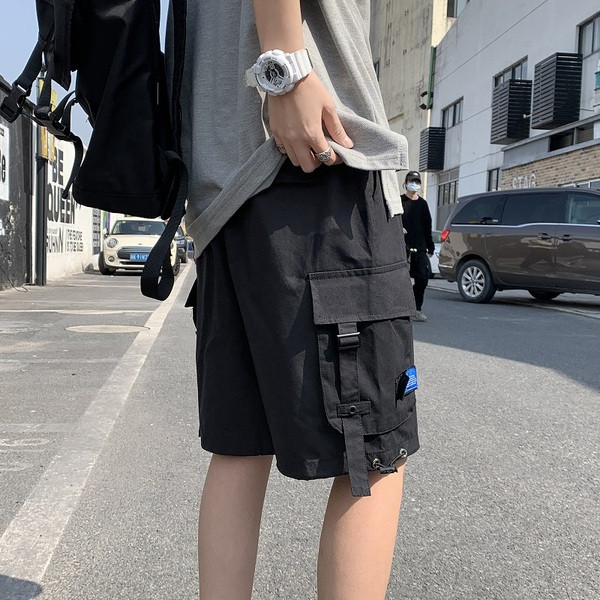 Pantaloni cargo pentru bărbați cu șireturi