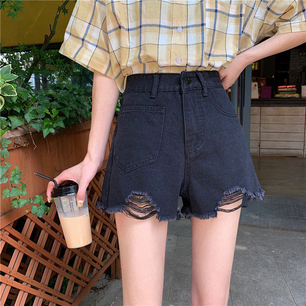 Rebenenud motiivide ja taskuga moodsad naiste teksapüksid