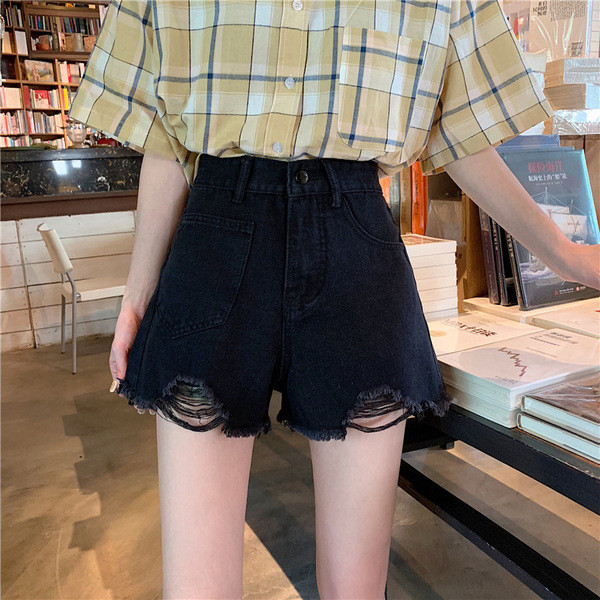 Rebenenud motiivide ja taskuga moodsad naiste teksapüksid