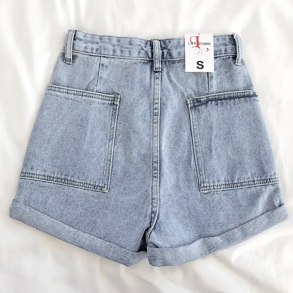 Új modell farmer rövidnadrág elülső zsebekkel