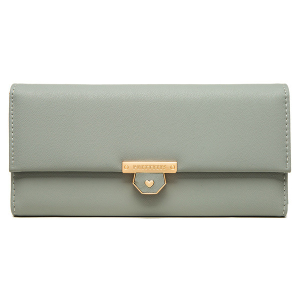 Moteriška odinė piniginė su metalo apdaila