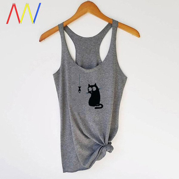 Top modern cu imprimeu de pisici