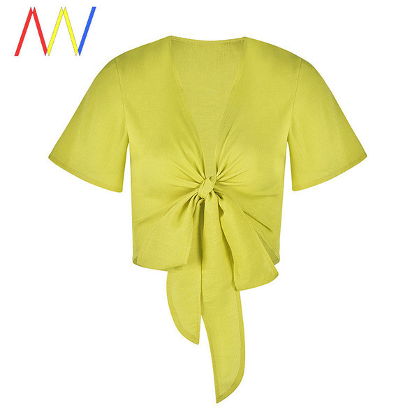 Nyári ing rövid modell, derékban nyakkendővel