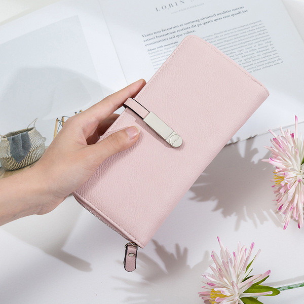 Női pénztárca cipzárral - eco bőr