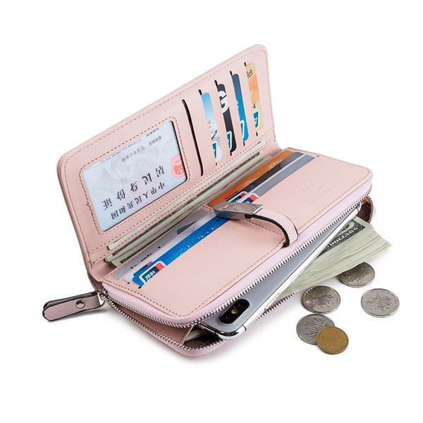 Női pénztárca cipzárral - eco bőr