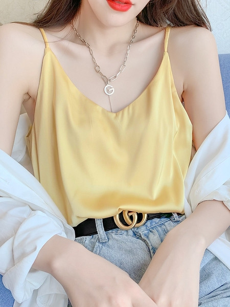 Maieu casual dama cu bretele subtiri – un model curat