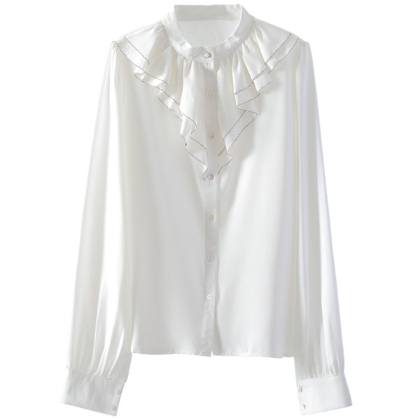 Modern női ing ovális nyakkivágással