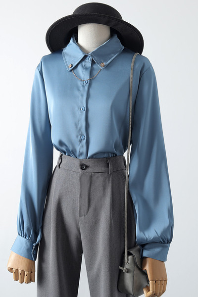 Új modell női ing klasszikus gallérral