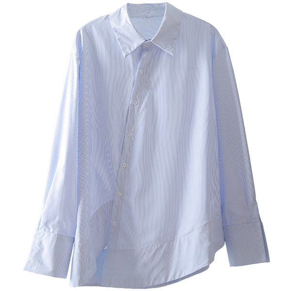 Sieviešu garais krekls ar garām piedurknēm-plats modelis