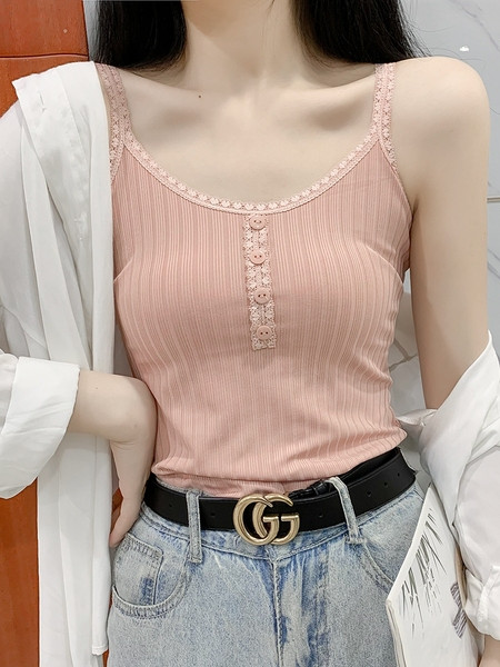 Sieviešu ikdienas bikses ar plānām lencēm un pogām