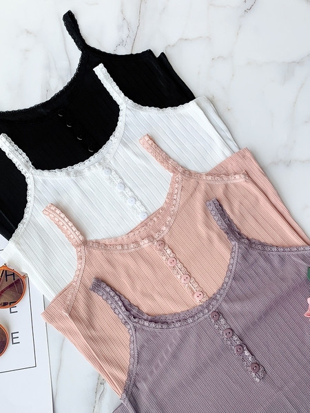 Sieviešu ikdienas bikses ar plānām lencēm un pogām