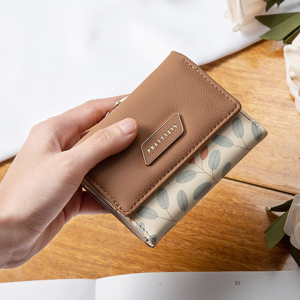 Naiste väike metallist kinnitusega rahakott