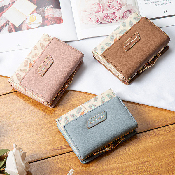 Naiste väike metallist kinnitusega rahakott