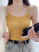 Ikdienas sieviešu īss topiņš ar plānām lencēm