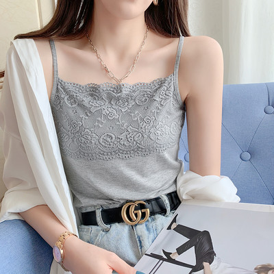 T-krekls ar mežģīnēm un plānām lencītēm vairākās krāsās