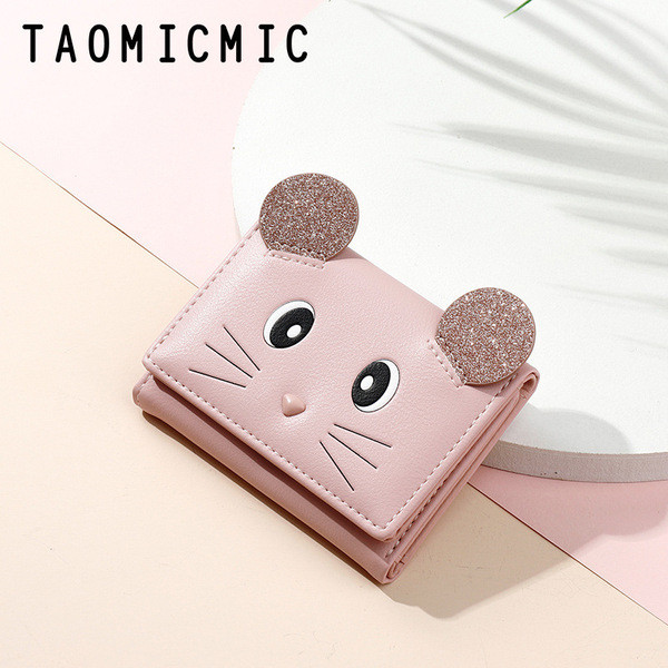 Kis női pénztárca 3D elemmel és fém rögzítéssel