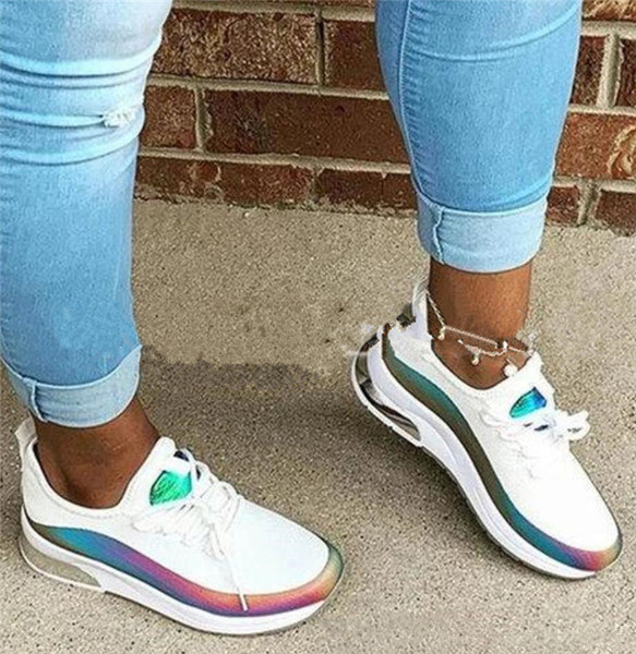 ΝΕΟ μοντέλο γυναικεία αθλητικά παπούτσια με κορδόνια και μοτίβο