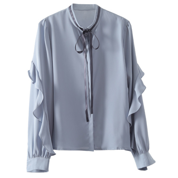 Moodne madala krae ja paeltega naiste särk