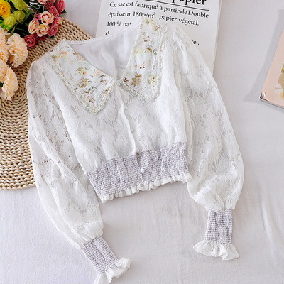 Retro pärlkraega naiste särk