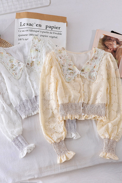 Retro pärlkraega naiste särk