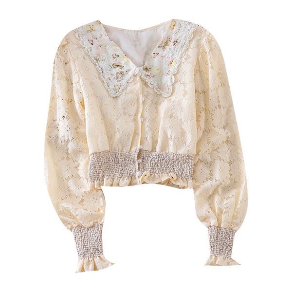 Retro pärlkraega naiste särk