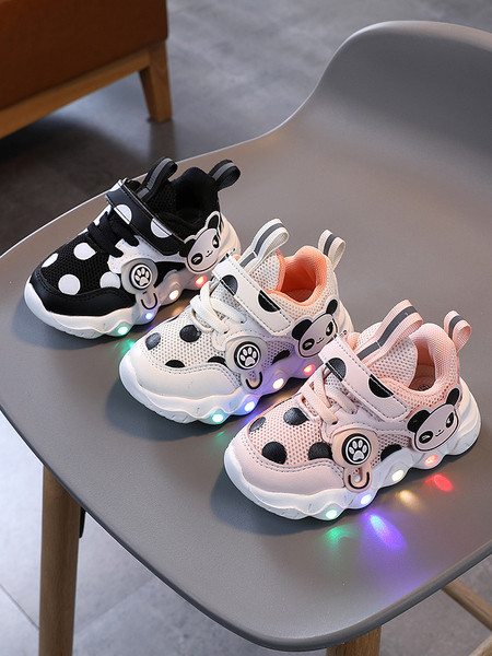 Igapäevased täppidega laste tossud helendava tallaga