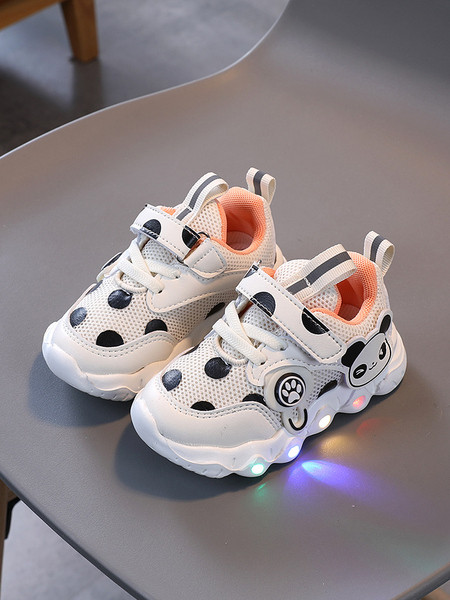 Igapäevased täppidega laste tossud helendava tallaga