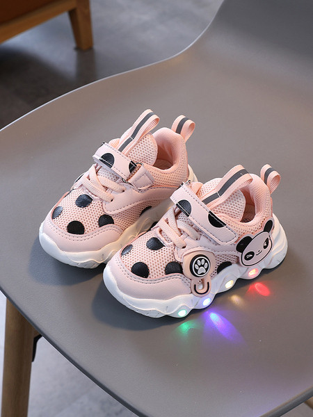 Igapäevased täppidega laste tossud helendava tallaga