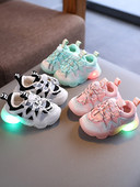 Sport gyerekcipő lányoknak fűzővel és világító talppal