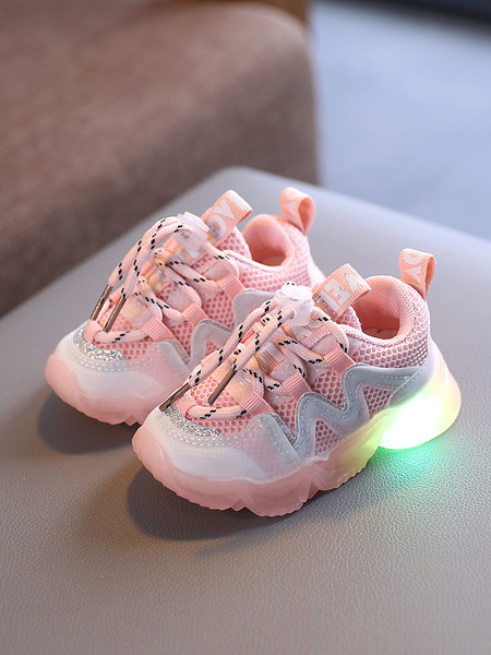 Sport gyerekcipő lányoknak fűzővel és világító talppal