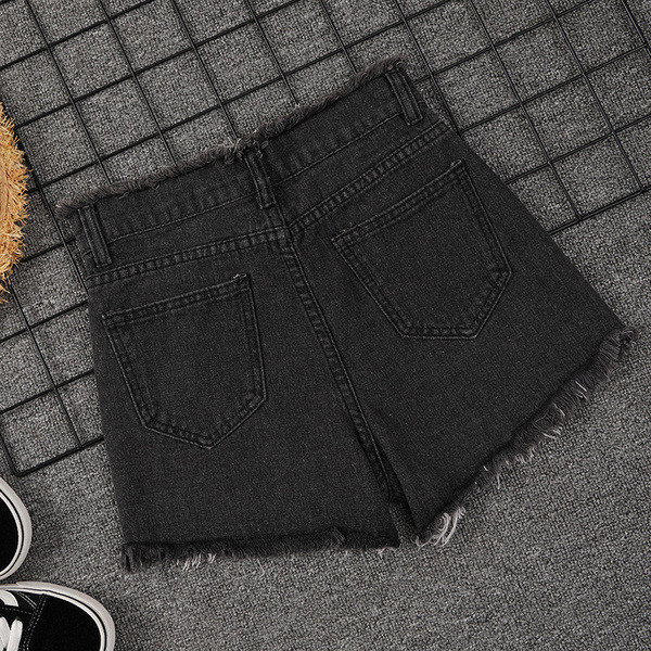 Casual γυναικεία σορτς με ψηλή μέση και τσέπες σε δύο χρώματα