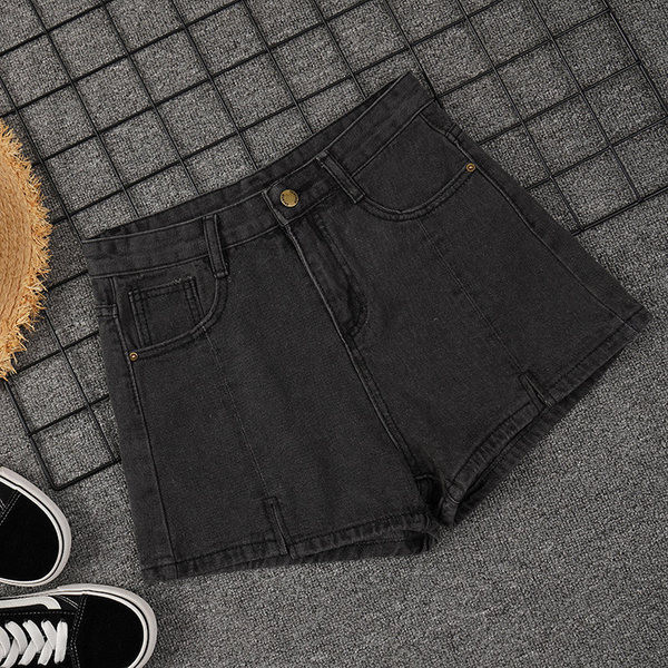 Γυναικείο σορτς τζιν κλασικό μοντέλο με υψηλή μέση 
