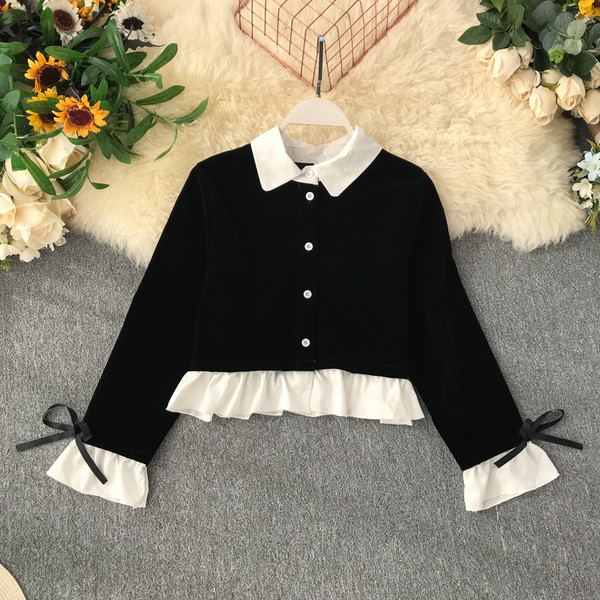 Ikdienas sieviešu komplekts no divām daļām melnā krāsā