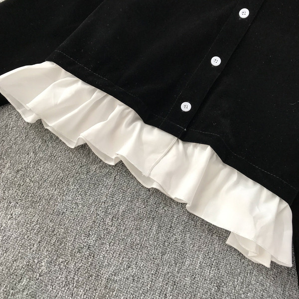 Ikdienas sieviešu komplekts no divām daļām melnā krāsā