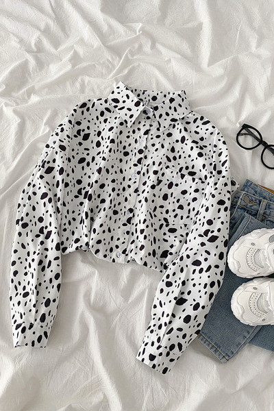 Új modell női ing hosszú ujjal és gombokkal